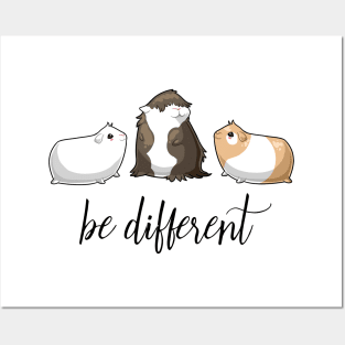 Be Different - Guinea Pig Lover gift Posters and Art